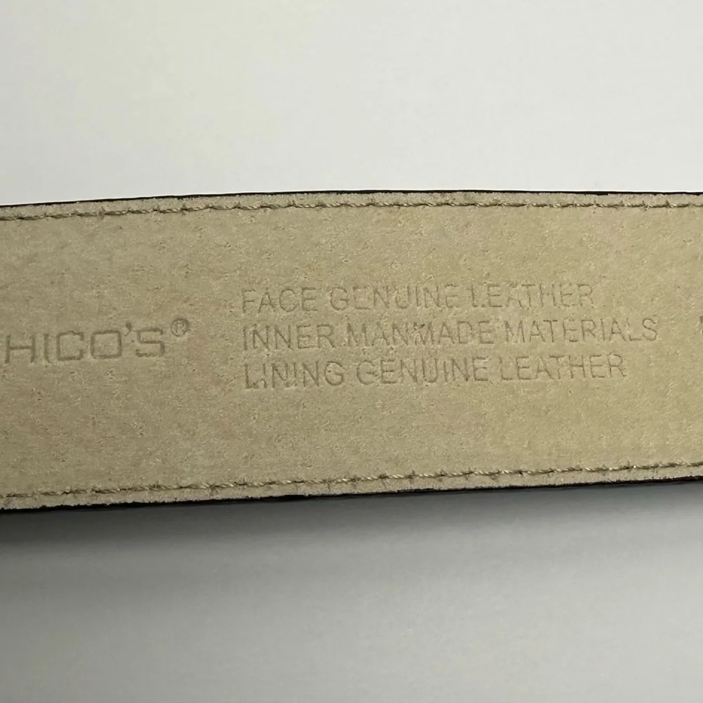Chico's Women’s Black and Silver Belt Size M/L